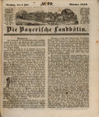 Bayerische Landbötin Dienstag 4. Juli 1843