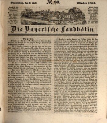 Bayerische Landbötin Donnerstag 6. Juli 1843