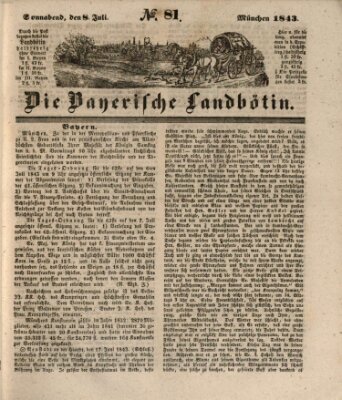 Bayerische Landbötin Samstag 8. Juli 1843