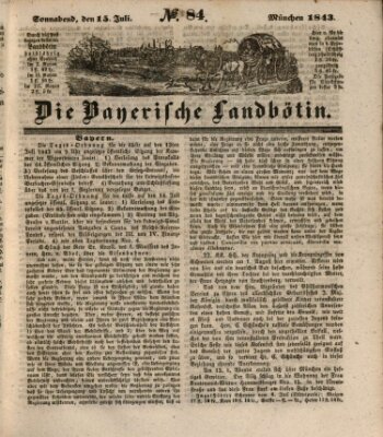 Bayerische Landbötin Samstag 15. Juli 1843