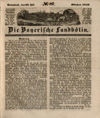 Bayerische Landbötin Samstag 22. Juli 1843