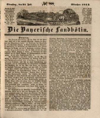 Bayerische Landbötin Dienstag 25. Juli 1843