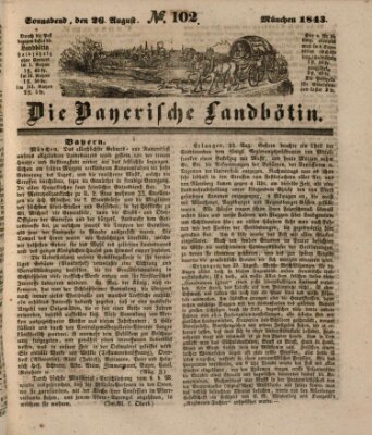 Bayerische Landbötin Samstag 26. August 1843