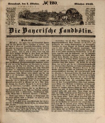 Bayerische Landbötin Samstag 7. Oktober 1843