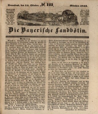 Bayerische Landbötin Samstag 14. Oktober 1843