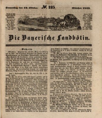 Bayerische Landbötin Donnerstag 19. Oktober 1843