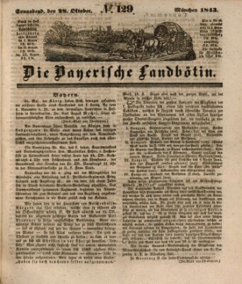 Bayerische Landbötin Samstag 28. Oktober 1843