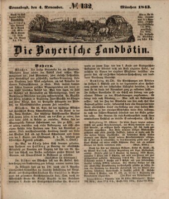 Bayerische Landbötin Samstag 4. November 1843