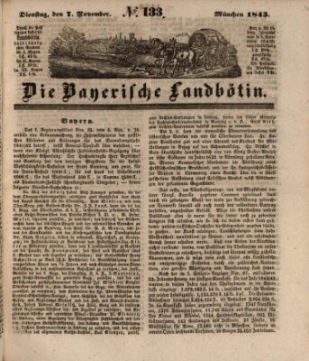 Bayerische Landbötin Dienstag 7. November 1843