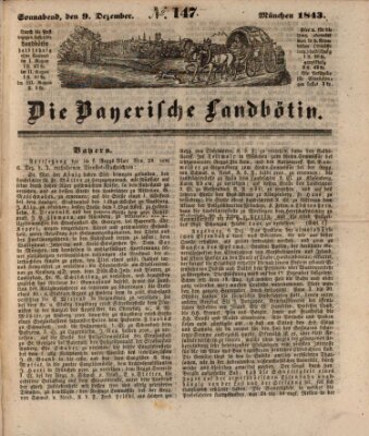 Bayerische Landbötin Samstag 9. Dezember 1843