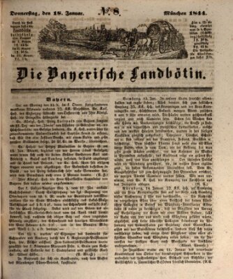 Bayerische Landbötin Donnerstag 18. Januar 1844