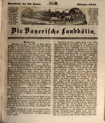 Bayerische Landbötin Samstag 20. Januar 1844