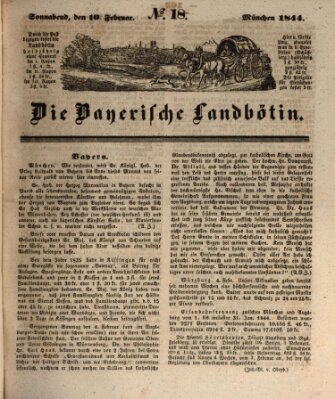 Bayerische Landbötin Samstag 10. Februar 1844