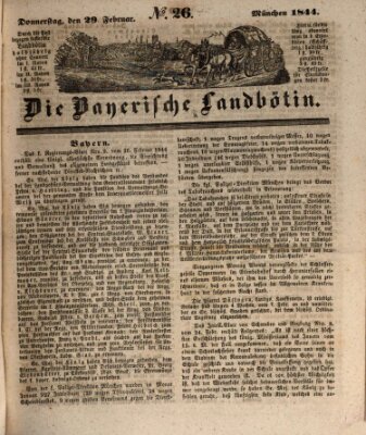 Bayerische Landbötin Donnerstag 29. Februar 1844