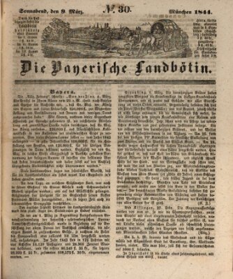 Bayerische Landbötin Samstag 9. März 1844