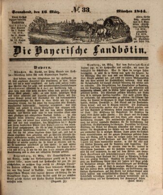 Bayerische Landbötin Samstag 16. März 1844