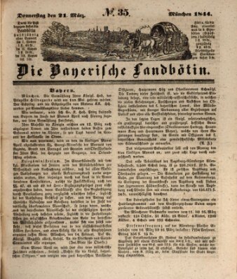 Bayerische Landbötin Donnerstag 21. März 1844