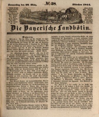 Bayerische Landbötin Donnerstag 28. März 1844