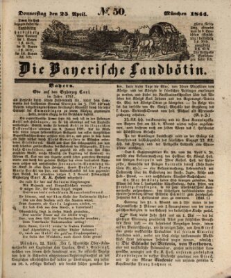 Bayerische Landbötin Donnerstag 25. April 1844