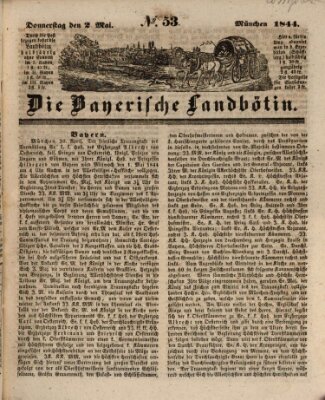 Bayerische Landbötin Donnerstag 2. Mai 1844