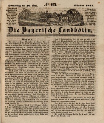 Bayerische Landbötin Donnerstag 30. Mai 1844