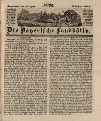 Bayerische Landbötin Samstag 15. Juni 1844