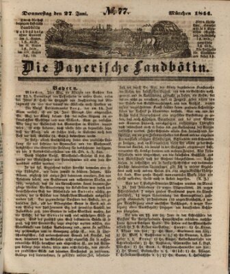 Bayerische Landbötin Donnerstag 27. Juni 1844