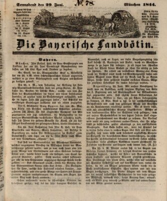 Bayerische Landbötin Samstag 29. Juni 1844