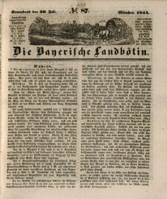 Bayerische Landbötin Samstag 20. Juli 1844