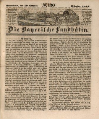 Bayerische Landbötin Samstag 19. Oktober 1844