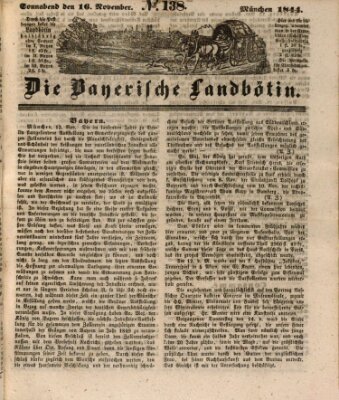 Bayerische Landbötin Samstag 16. November 1844
