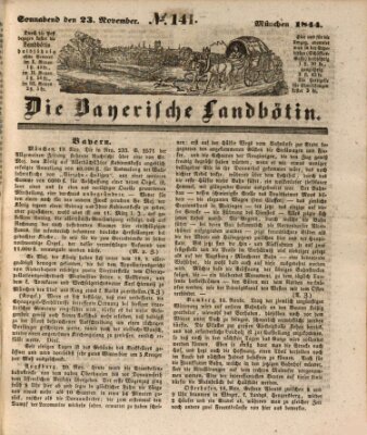 Bayerische Landbötin Samstag 23. November 1844