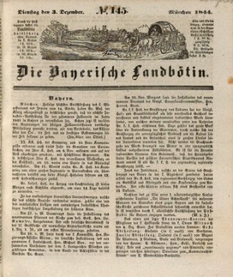 Bayerische Landbötin Dienstag 3. Dezember 1844