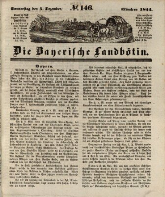 Bayerische Landbötin Donnerstag 5. Dezember 1844