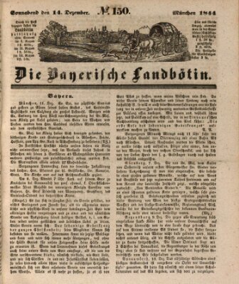 Bayerische Landbötin Samstag 14. Dezember 1844