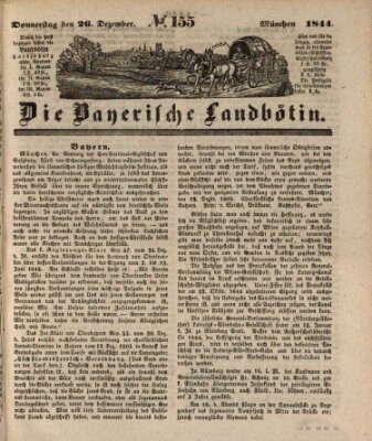 Bayerische Landbötin Donnerstag 26. Dezember 1844