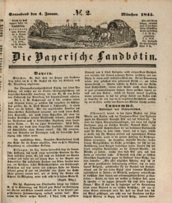 Bayerische Landbötin Samstag 4. Januar 1845