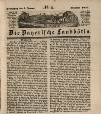 Bayerische Landbötin Donnerstag 9. Januar 1845