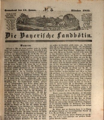 Bayerische Landbötin Samstag 11. Januar 1845