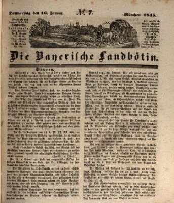 Bayerische Landbötin Donnerstag 16. Januar 1845