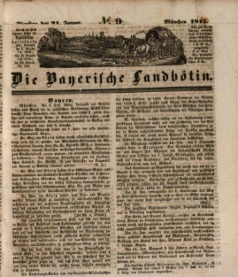 Bayerische Landbötin Dienstag 21. Januar 1845