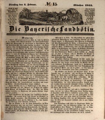 Bayerische Landbötin Dienstag 4. Februar 1845