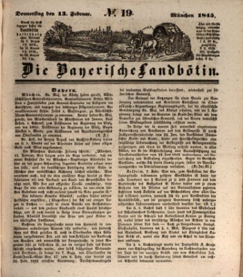 Bayerische Landbötin Donnerstag 13. Februar 1845