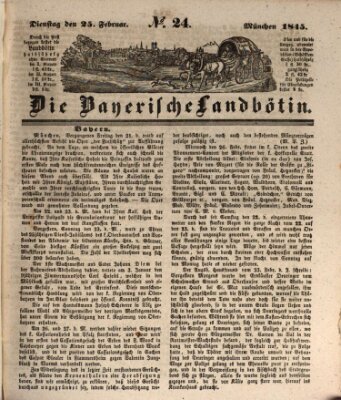 Bayerische Landbötin Dienstag 25. Februar 1845