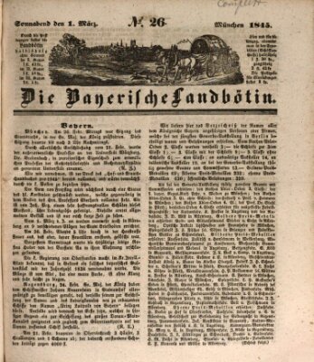 Bayerische Landbötin Samstag 1. März 1845