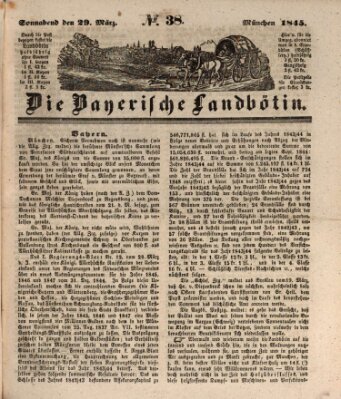 Bayerische Landbötin Samstag 29. März 1845