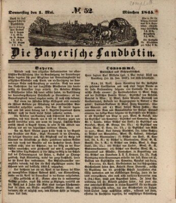 Bayerische Landbötin Donnerstag 1. Mai 1845