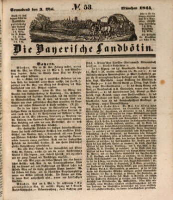 Bayerische Landbötin Samstag 3. Mai 1845