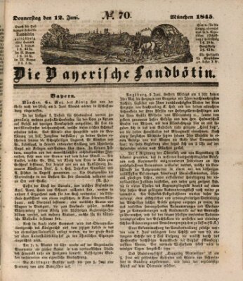 Bayerische Landbötin Donnerstag 12. Juni 1845