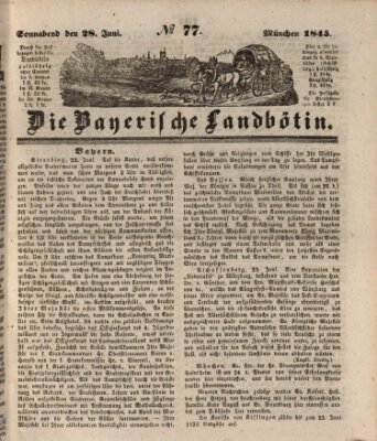 Bayerische Landbötin Samstag 28. Juni 1845